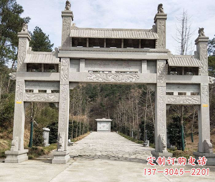 湖州中领雕塑定制牌坊石雕