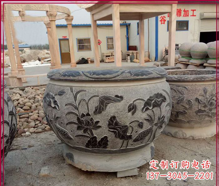 湖州中领雕塑:传承经典,水缸雕塑仿古圆水缸