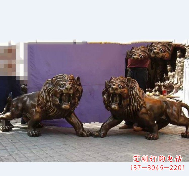 湖州门口西洋狮子铜雕