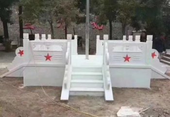湖州高贵典雅的汉白玉升旗台石雕