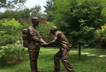 湖州缅怀八路军历史，铸就具有纪念意义的老人铜雕