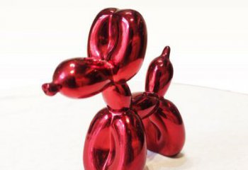 湖州红色气球狗气球雕塑，让狗狗宠爱时刻环绕