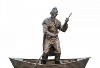 湖州象征着智慧和勇敢的老人雕塑