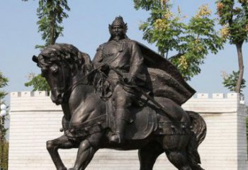 湖州将军骑马古代人物铜雕