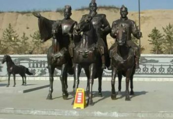 湖州中领雕塑：骑马广场铜雕作品