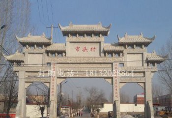 湖州景区三门七楼石雕牌坊——精美绝伦的牌坊雕塑