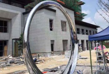 湖州镜面圆环不锈钢雕塑112