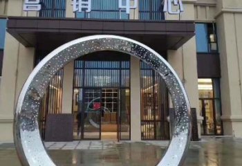 湖州镜面圆环不锈钢雕塑