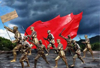 湖州纪念伟大革命先烈的红军雕塑