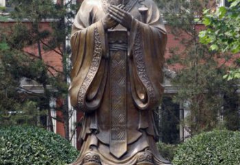 湖州精美铜雕——校园历史文化名人孔圣人像