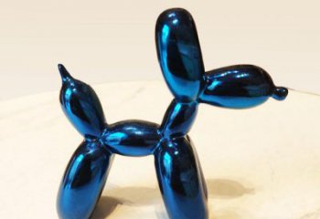 湖州蓝色气球狗雕塑摆件，可定制大小
