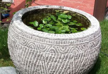 湖州老青石花盆雕塑：独特的家居艺术装饰