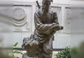 湖州中领雕塑自主研发了高雅李时珍铜雕，它以历…