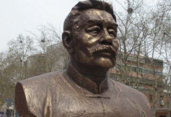 湖州鲁迅头像校园名人铜雕，传承文化，缔造经典