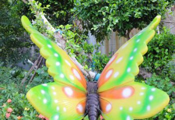 湖州中领雕塑蝴蝶情缘彩绘雕塑，由专业艺术家制…