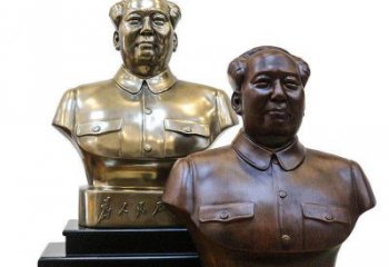 湖州定制你的名人铜雕毛主席胸像