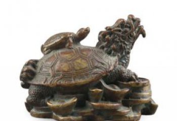 湖州雕塑非凡，铜雕龙龟母子精美