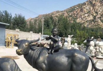 湖州高端手工铜雕牧童骑黄牛