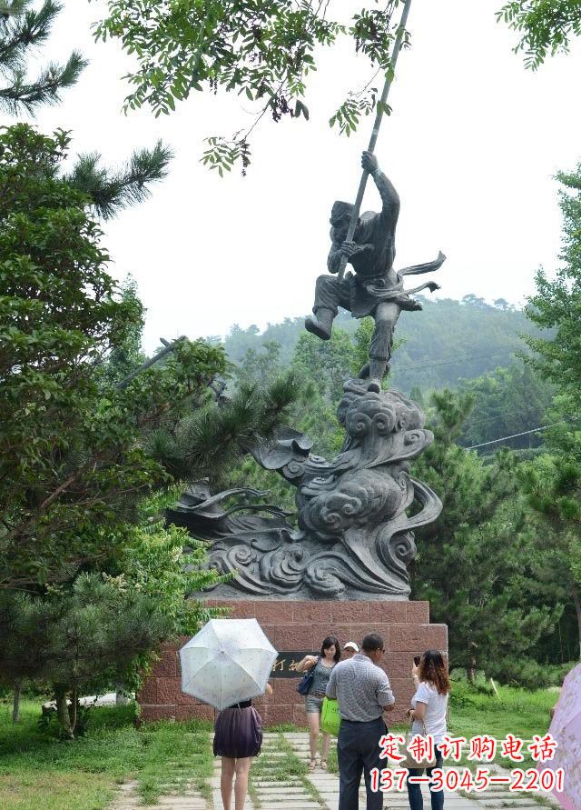 湖州佛教中的传奇：青铜孙悟空雕塑
