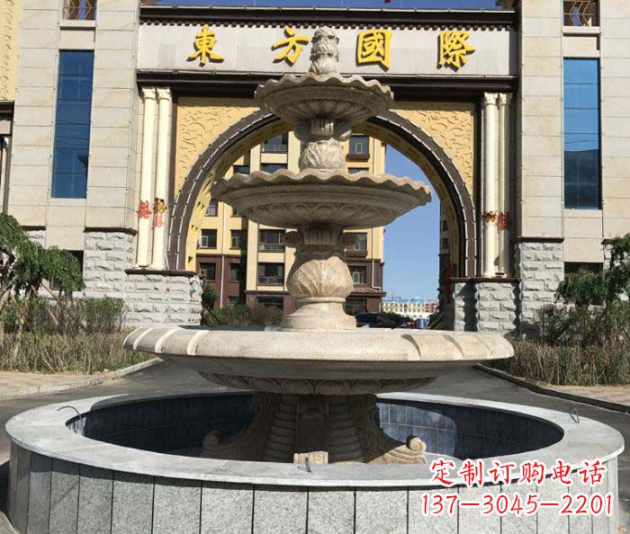 湖州三层欧式喷泉小区石雕