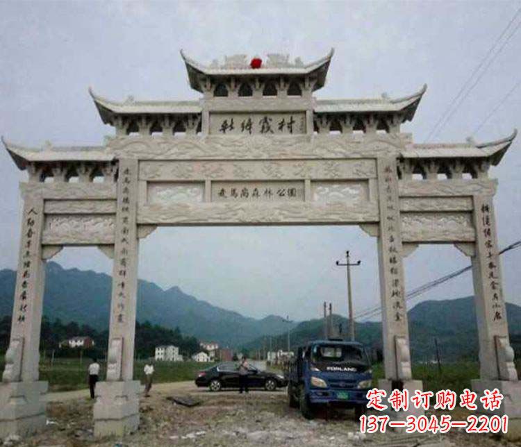 湖州三门牌坊石雕:细节讲究处处把精雕细琢
