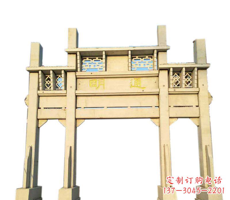 湖州三门仿古牌坊石雕——给您的家园带来传统之美