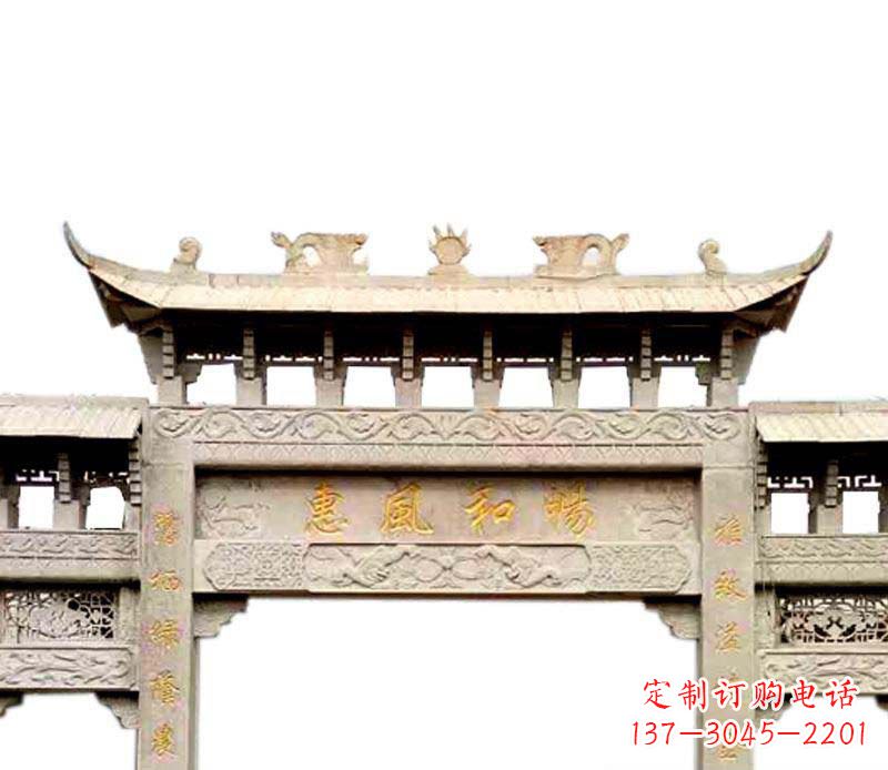 湖州牌坊石雕–传承传统文化,给空间增色彩