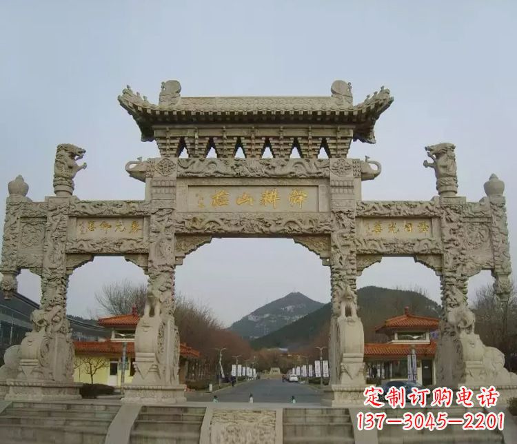 湖州铭刻美好时光,中领雕塑牌坊石雕