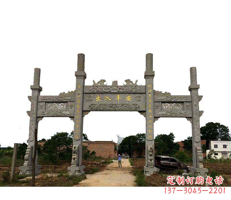 湖州三门牌坊石雕——传承古文化风韵