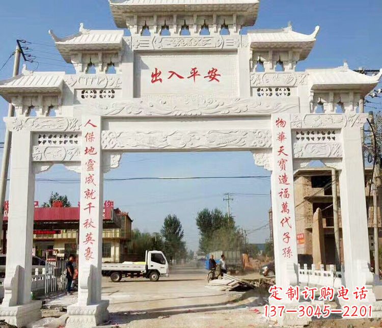 湖州三门石牌坊石雕艺术
