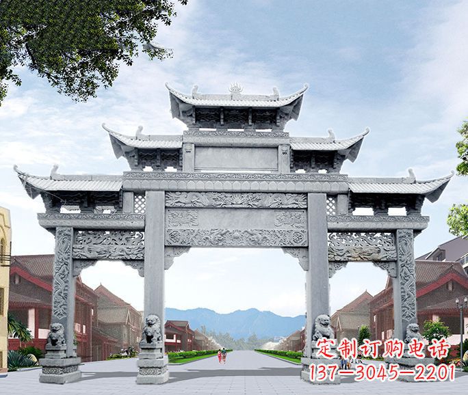 湖州高品质牌坊石雕,为您量身定制