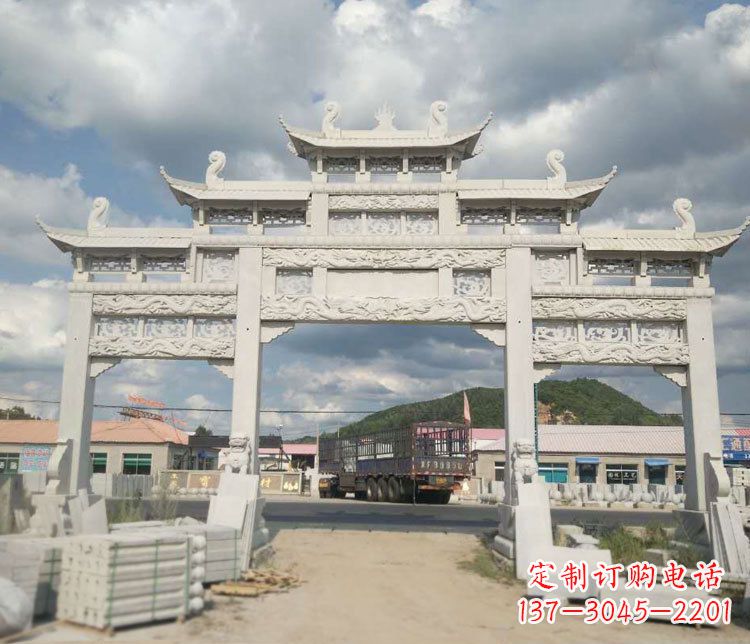 湖州精美大理石牌坊石雕——给您的家园增添优雅气质