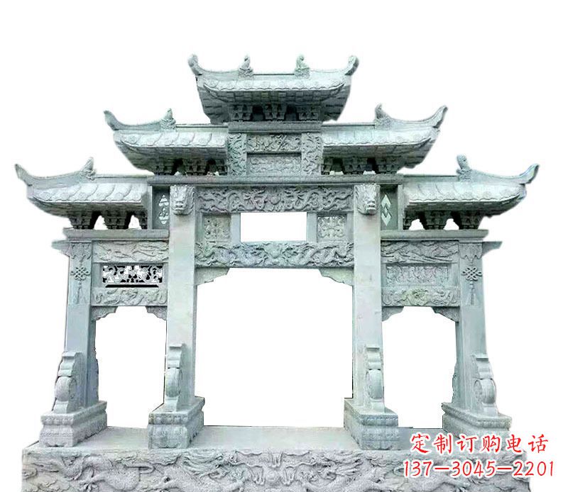湖州中领雕塑仿古牌坊石雕定制