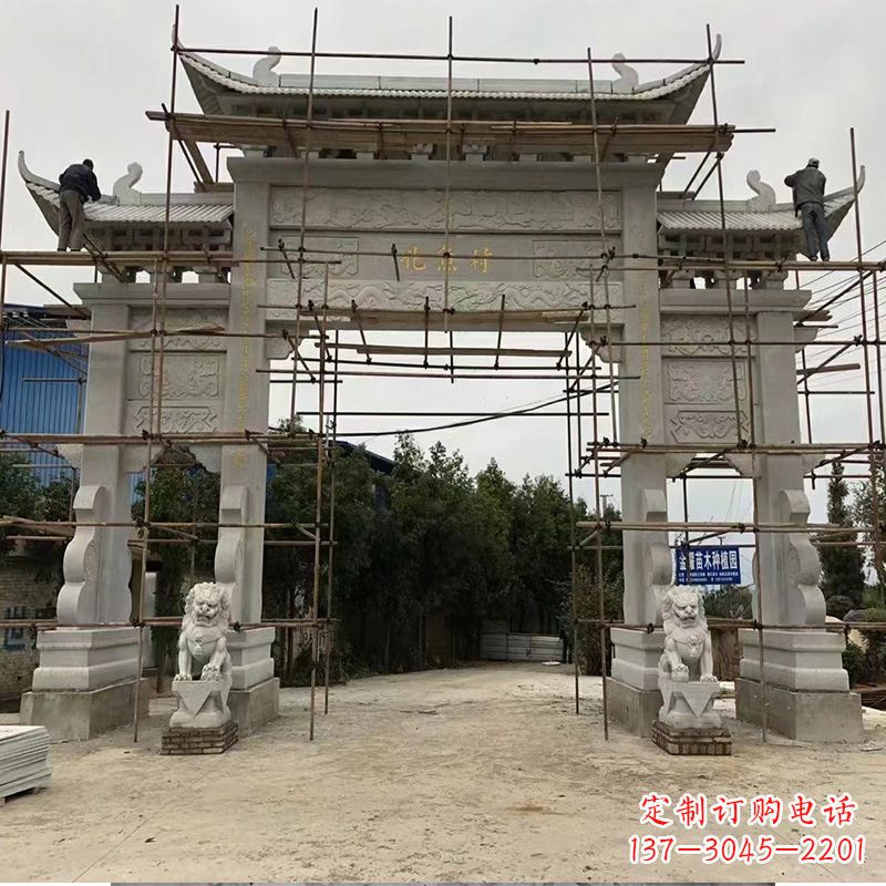 湖州领雕为您定制优雅牌坊雕塑
