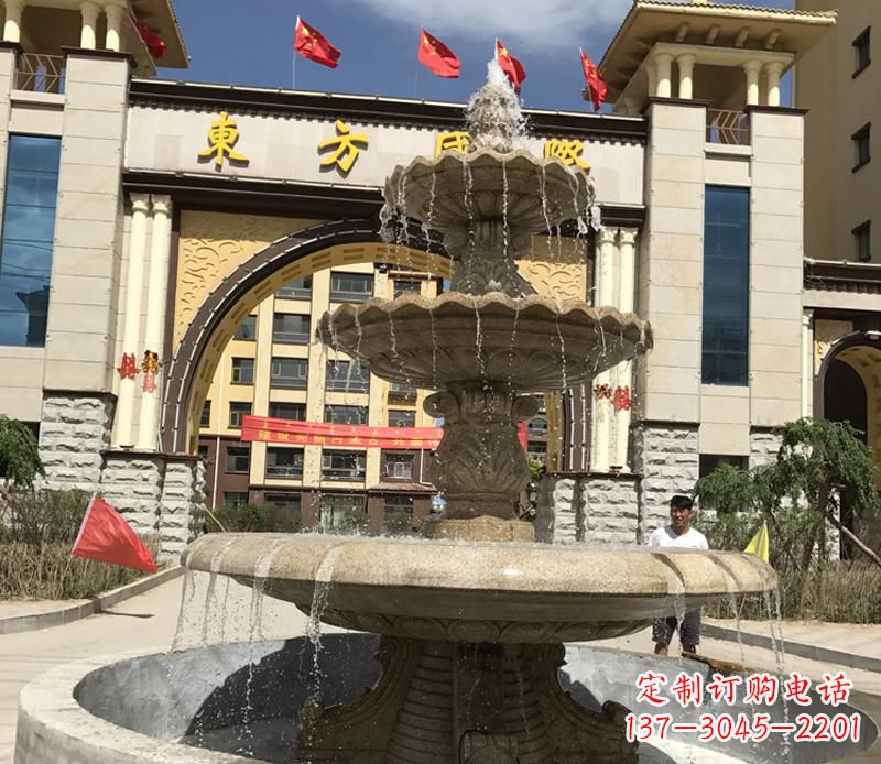 湖州石雕小区大型喷泉雕塑