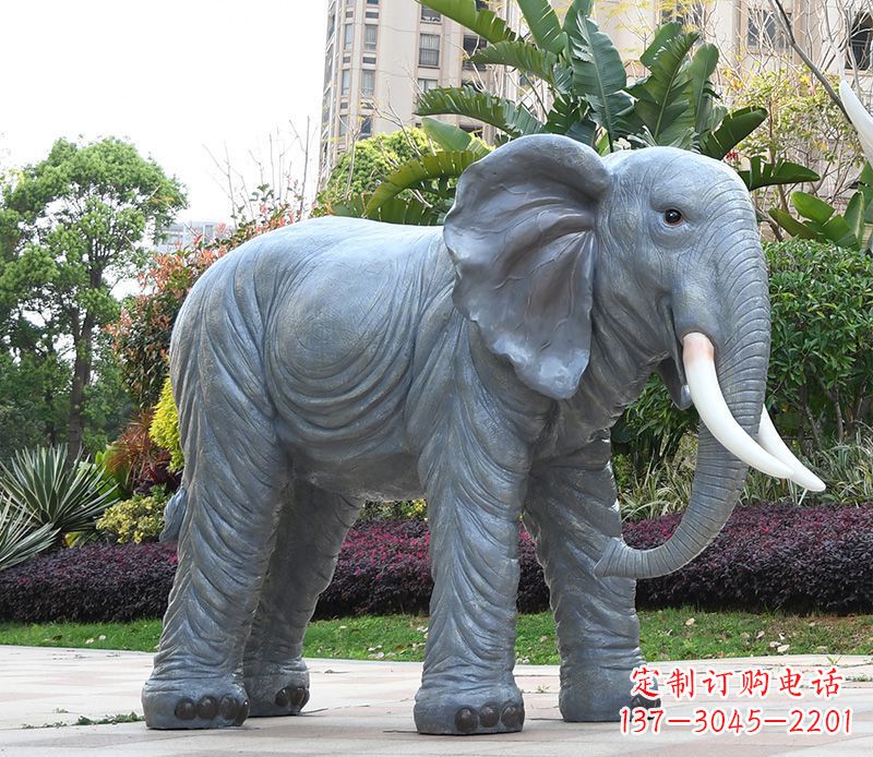 湖州石雕小区动物大象
