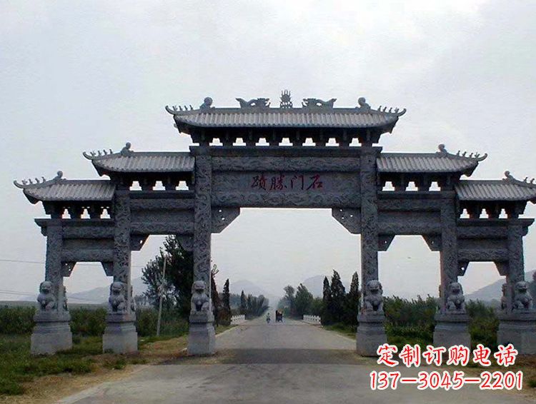 湖州石牌坊 斗楼