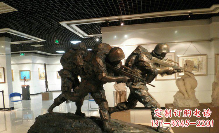 湖州士兵突击战士铜雕