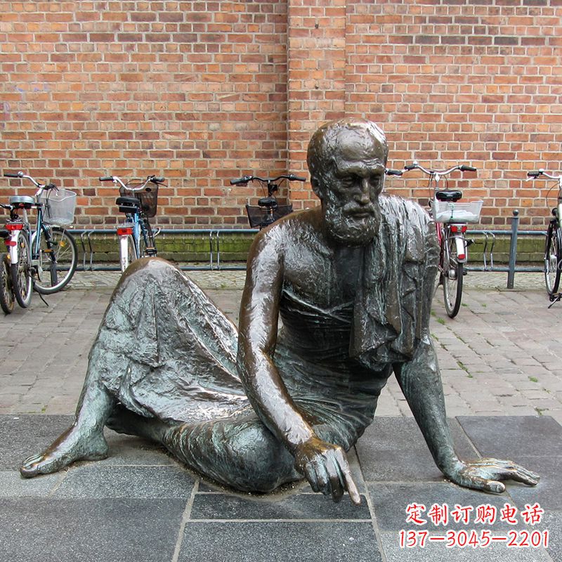 湖州世界名人古希腊著名物理学家阿基米德铜雕塑像广场人物雕塑