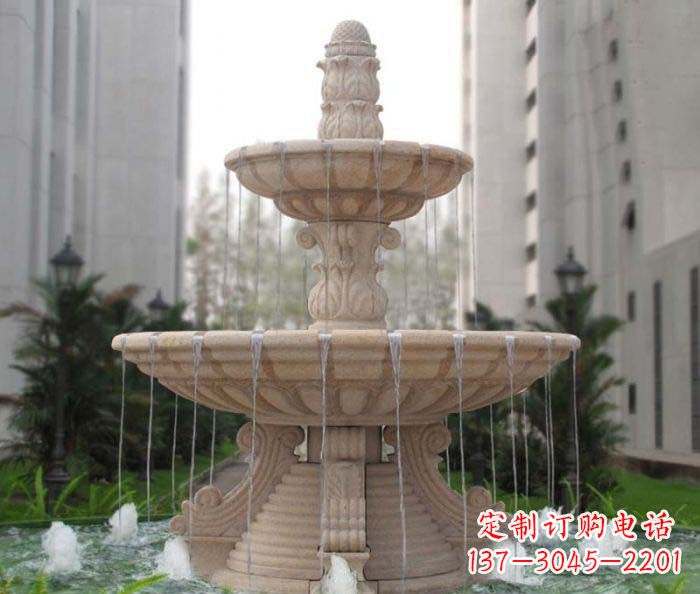 湖州双层喷泉小区石雕