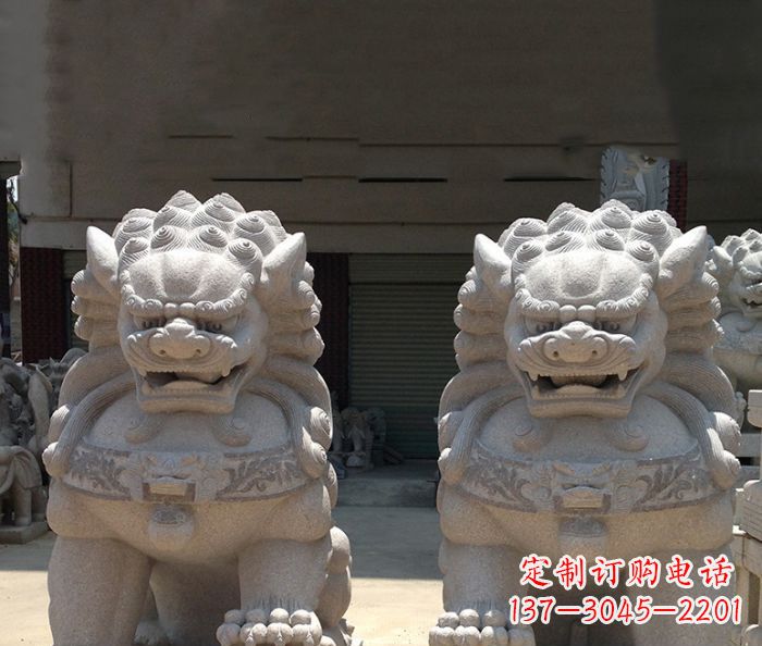 湖州寺庙景观仿古镇宅石狮子