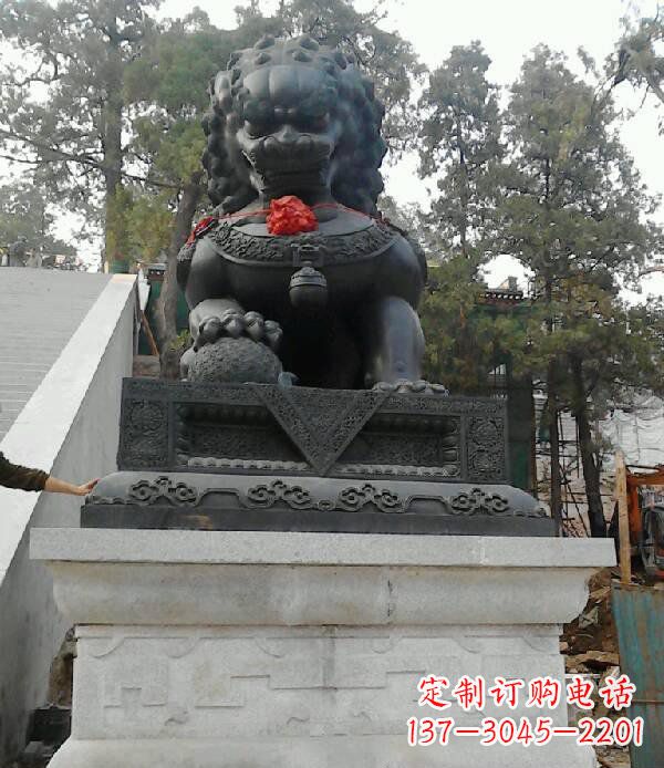 湖州寺庙狮子铜狮子雕塑