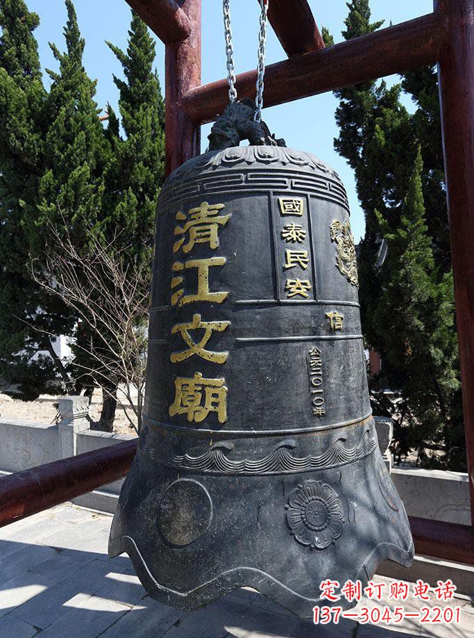 湖州寺庙铜钟雕塑 (5)