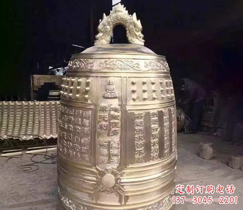 湖州寺庙铜钟雕塑 (3)