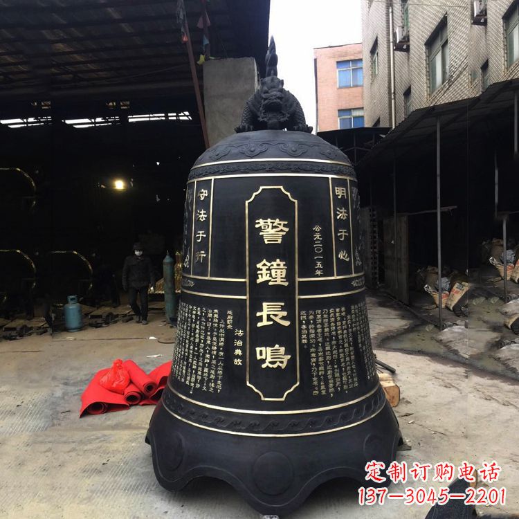 湖州寺庙铜钟雕塑