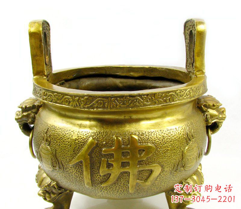 湖州寺庙香炉铜雕 (6)