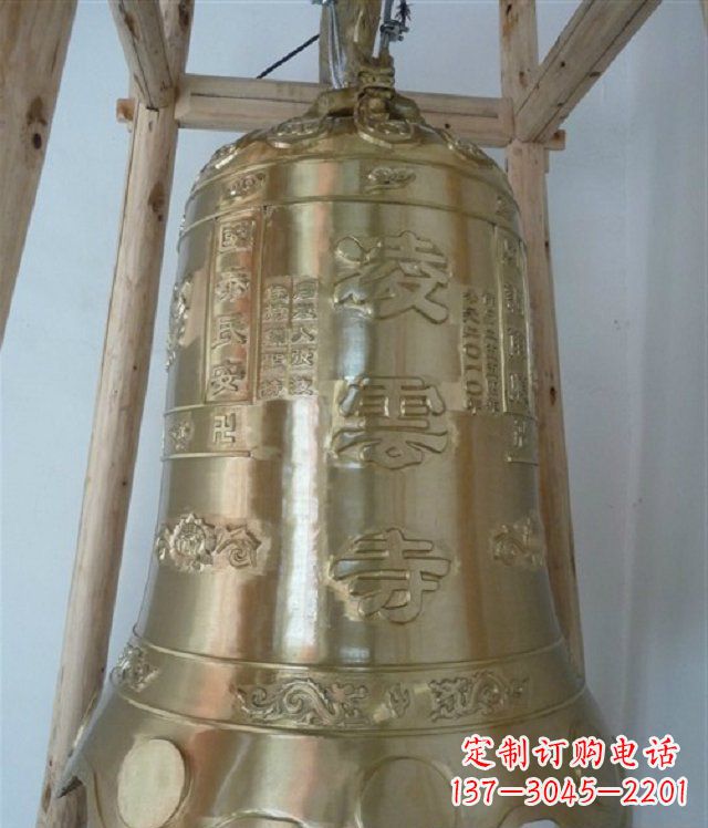 湖州寺庙铸铜钟雕塑 (2)