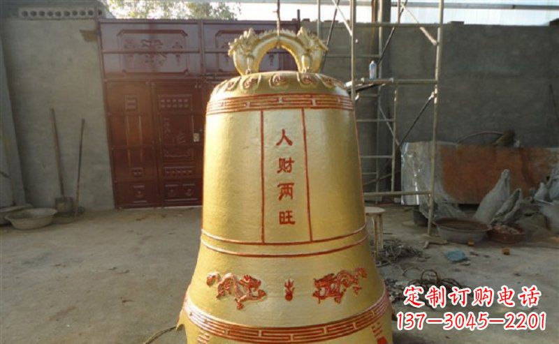 湖州寺庙铸铜钟雕塑