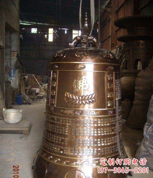 湖州寺庙铸铜钟铜雕