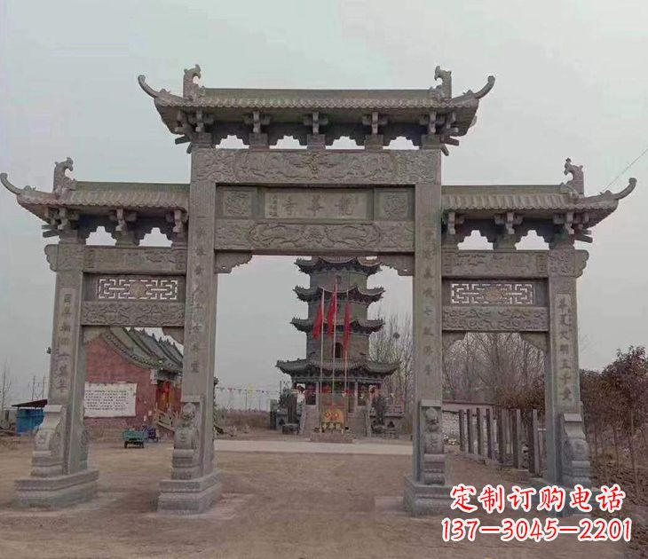 湖州寺院石牌坊